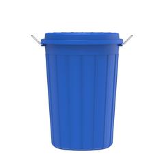 Cosmoplast Round Plastic Drum W/Lid (125 L, Blue)