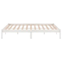vidaXL Bed Frame White Solid Wood Pine (120 x 200 cm)