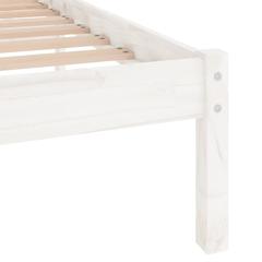 vidaXL Bed Frame White Solid Wood Pine (120 x 200 cm)