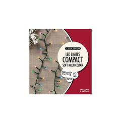 Kaemingk Lumineo LED 1000 Bulbs Compact String Lights (225 cm, Soft Multicolour)