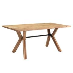 Pan Emirates Althea 6 Seater Dining Table Solid Wood (Natural & Black)