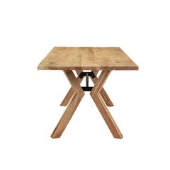 Pan Emirates Althea 6 Seater Dining Table Solid Wood (Natural & Black)