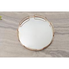 PAN Emirates Cadirann Metal Mirror Tray (Gold, 36 x 36 cm)