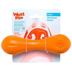 West Paw Hurley Dog Chew Toy (Orange, Small)