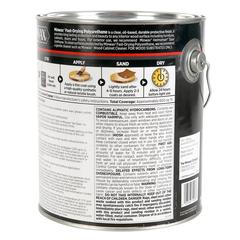 Minwax 71028 Fast Drying Polyurethane Stain (3.8 L, Clear Satin)