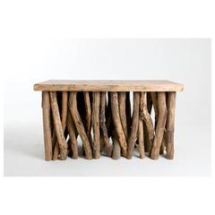 طقم سفرة  4 مقاعد من خشب الساج مشروم خشبيستا