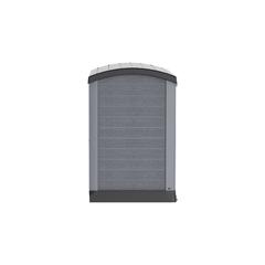 Cosmoplast Cedargrain Plastic Small Storage Shed W/Arc Lid (1200 L, Dark Grey)