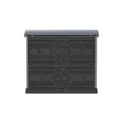 Cosmoplast Cedargrain Plastic Small Storage Shed W/Arc Lid (1200 L, Dark Grey)