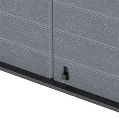 Cosmoplast Cedargrain Plastic Small Storage Shed W/Arc Lid (1200 L, Dark Grey)