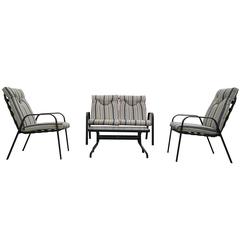 Grace 4-Seater Steel Sofa Set W/Cushion Danube Home