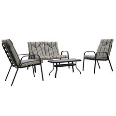 Grace 4-Seater Steel Sofa Set W/Cushion Danube Home