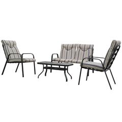 Grace 4-Seater Steel Sofa Set W/Cushion Danube Home