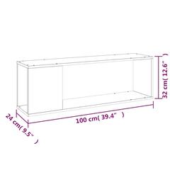 vidaXL Engineered Wood TV Cabinet (100 x 24 x 32 cm, Gray Sonoma)