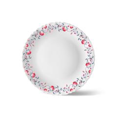 Larah By Borosil Opal Side Plate (Fluted Pentas, 19 cm)