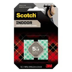 3M Scotch Indoor Double-Sided Mounting Squares (2.5 x 2.5 cm, 16 Pc.)