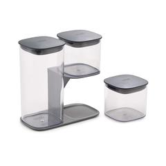 Joseph Joseph Podium Storage Jar Set (3 pcs, Clear)
