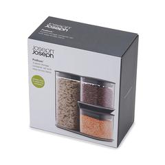 Joseph Joseph Podium Storage Jar Set (3 pcs, Clear)