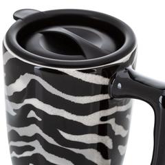 Spoontiques Zebra Print Travel Mug (17 cm, 532 ml)