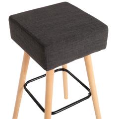 مقعد عالي بدون ظهر من تايجر (35.5 × 35.5 × 76 سم، رمادي داكن)
