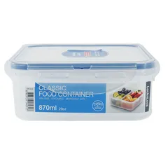 Lock & Lock Square Plastic Food Container W/Divider (870 ml)