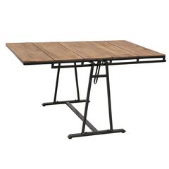 طاولة ووحدة رفوف قابلة للطي (96 × 55 × 121 سم)