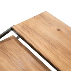 طاولة ووحدة رفوف قابلة للطي (96 × 55 × 121 سم)