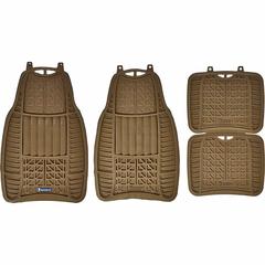 Michelin 965 All Season Rubber Floor Mat Set (71 x 45 x 1.1 cm, 4 Pc., Tan)