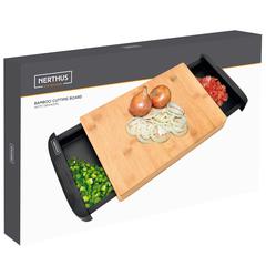 Nerthus Bamboo Cutting Board with Drawers