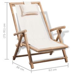 vidaXL Outdoor Deck Chair Bamboo