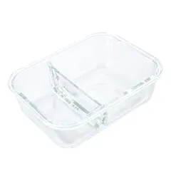 LocknLock Rectangle Glass Container with Divider (950 ml)