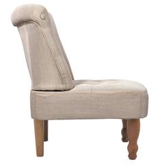 vidaXL Wood & Fabric French Chair (46 x 52 x 34 cm, Cream)