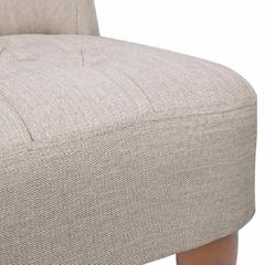 vidaXL Wood & Fabric French Chair (46 x 52 x 34 cm, Cream)