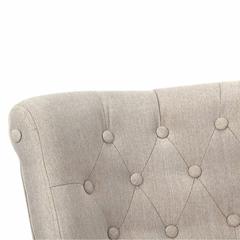 vidaXL Wood & Fabric French Chair (46 x 52 x 34 cm, Cream)