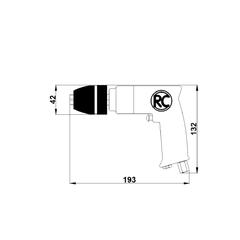 Rodcraft 10 mm Air Drill W/Keyless Chuck, RC 4100 (500 W)