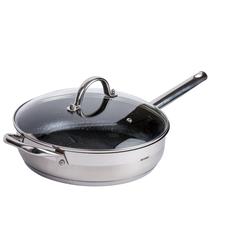 Bergner Gourmet Induction Stainless Steel Frypan W/Glass Lid (28 cm)