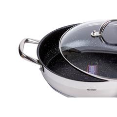 Bergner Gourmet Induction Stainless Steel Frypan W/Glass Lid (28 cm)