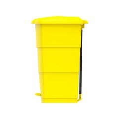 Cosmoplast Plastic Step-on Waste Bin W/Pedal (70 L, Yellow)