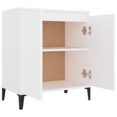 vidaXL Engineered Wood Sideboard W/Metal Legs (60 x 35 x 70 cm, White)