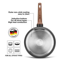 Fissman Diamond Induction Aluminium Deep Frying Pan (24 cm)