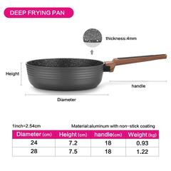 Fissman Diamond Induction Aluminium Deep Frying Pan (24 cm)