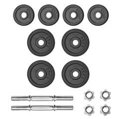 vidaXL 14 Piece Dumbbell Set 20 kg Cast Iron