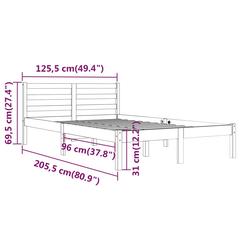 vidaXL Day Bed Solid Wood Pine 120x200 cm