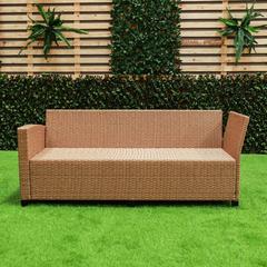 Albany 7-Seater Rattan & Steel Sofa Set W/Cushions Danube Home