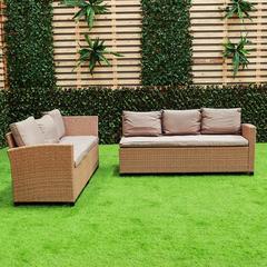 Albany 7-Seater Rattan & Steel Sofa Set W/Cushions Danube Home
