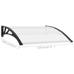 vidaXL Door Canopy 120x100 cm PC