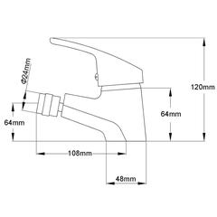 vidaXL Bathroom Bidet Mixer Tap Chrome