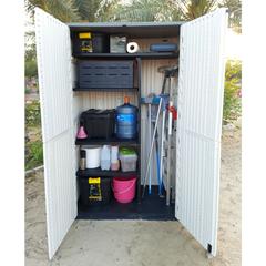 Cameltough HDPE Heavy Duty Outdoor Storage Cabinet W/Shelf (1483 L)