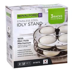 Royalford Stainless Steel 3-Tier Idly Stand (20 x 8 cm)