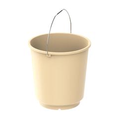 Cosmoplast EX Round Plastic Bucket W/Steel Handle (26 L, Ivory)