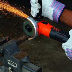 Black+Decker Corded Angle Grinder, G650-B5  (650 W) + Discs Set (3 Pc.)